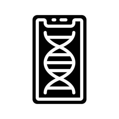 DNA Mobil simge vektör illüstrasyon tasarımı