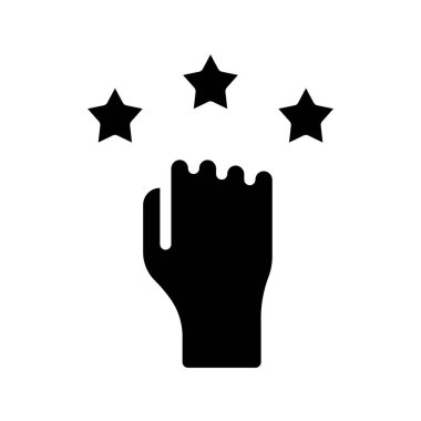 Motivasyon El düz simgesi, vektör illüstrasyonu 