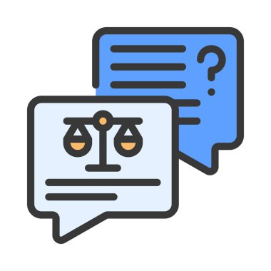 Hukuki Danışmanlık ikonu vektör illüstrasyon tasarımı