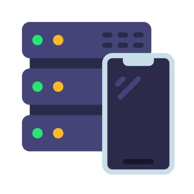 Sunucu. Web simgesi basit illüstrasyon 