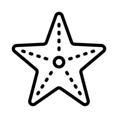 Deniz yıldızı simge beyaz arka plan üzerinde