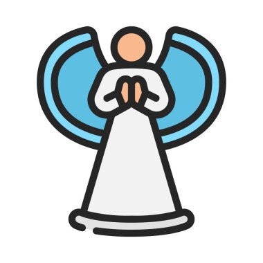 Melek web simgesi vektör illüstrasyonu