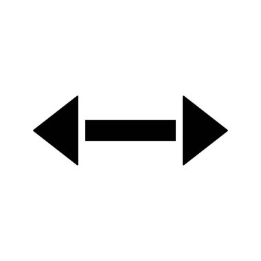 Beyaz arkaplanda iki Kenarlı Düz Ok simgesi izole edildi. vektör.