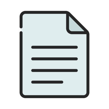 Kağıt Dosya simgesi, vektör illüstrasyonu