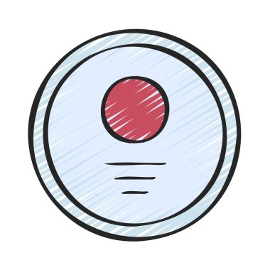 Duman dedektörü düz simgesi, vektör illüstrasyonu 