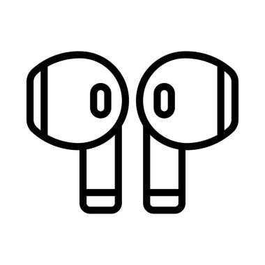 Kablosuz Kulaklıklar simgesi, vektör illüstrasyonu 