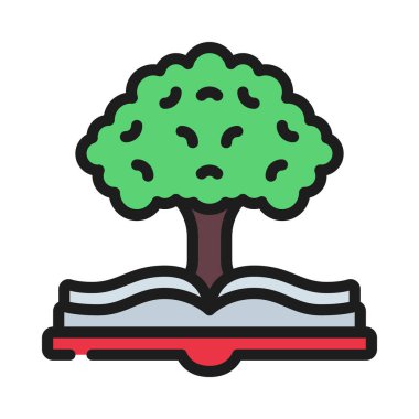 Kitap simgesi aç, vektör illüstrasyonu