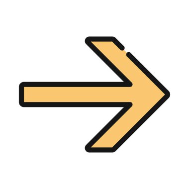  Sağ yön ok ikonu vektör illüstrasyonu 