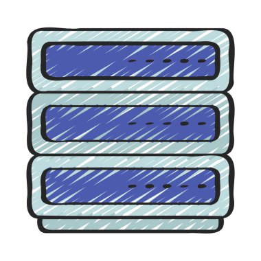 sunucu web simgesi vektör illüstrasyonu