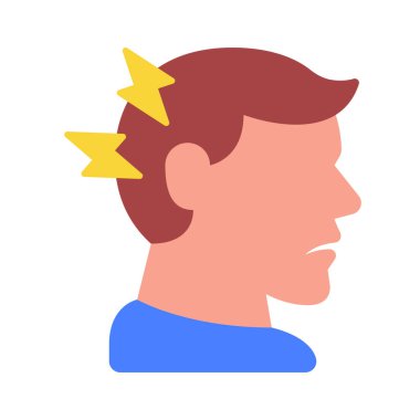 Baş ağrısı web simgesi vektör illüstrasyonu