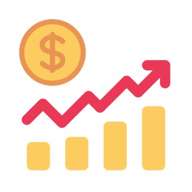 İş büyümesi çizelgesi ana hatları vektörü. İş büyümesi. veri analizi
