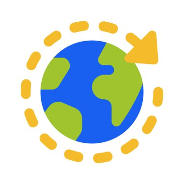 Dünya etrafında Seyahat ikon vektör illüstrasyon tasarımı