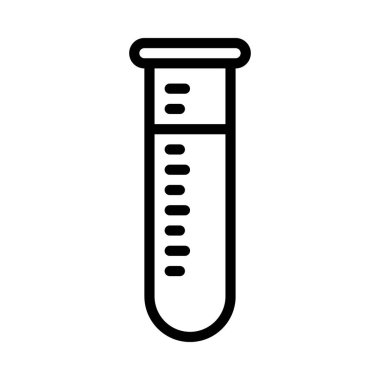 Test tübü simgesi, vektör illüstrasyonu 