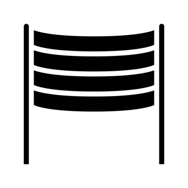 Geçit Girişi Bayrak Ağı simgesi düz tasarım, vektör illüstrasyonu