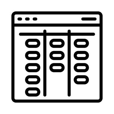 Görev Listesi web simgesi vektör illüstrasyonu