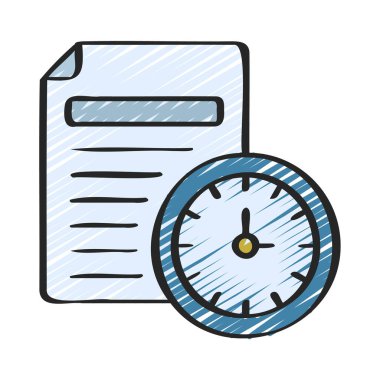 Proje Zaman simgesi vektör illüstrasyon tasarımı