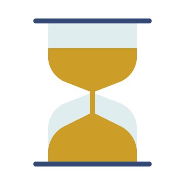 Beyaz arkaplanda kum zamanlayıcısı simgesi