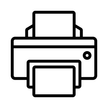 Yazıcı simgesi, basit web illüstrasyonu
