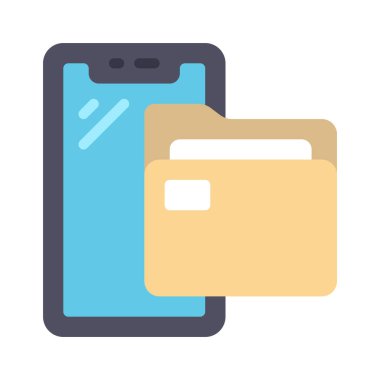 Mobil Dizin simgesi, vektör illüstrasyonu 