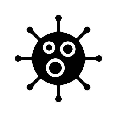 Virüs bakteri simgesi vektör illüstrasyonu 