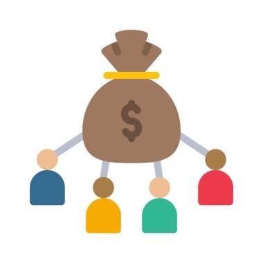 Kalabalık Finansmanı ikon vektör illüstrasyon tasarımı