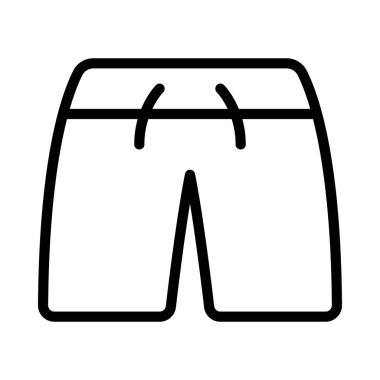 Yüzme Şortu düz simgesi, vektör illüstrasyonu 