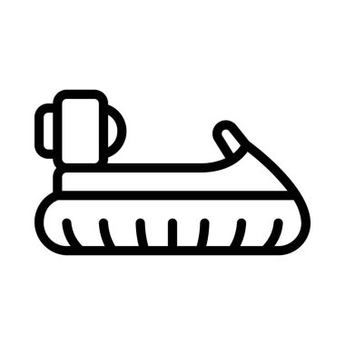 Hover Craft düz simgesi, vektör illüstrasyonu 