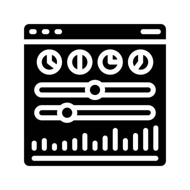 Veri Görüntüleme simgesi, vektör illüstrasyonu  