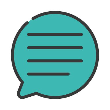 Çember İleti simgesi, vektör illüstrasyonu 