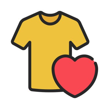 Favori T-Shirt web simgesi, vektör illüstrasyonu         