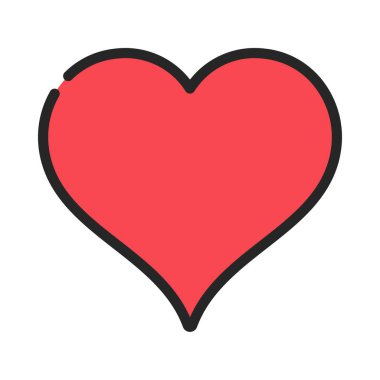 aşk kalp ikonu, vektör illüstrasyonu 