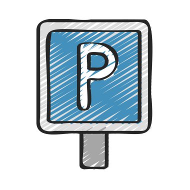 Parking web icon vector illustration