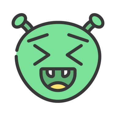 Gülen ağ simgesi vektör illüstrasyonu