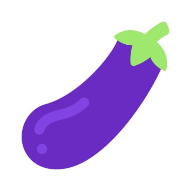 Patlıcan Web simgesi vektör illüstrasyonu