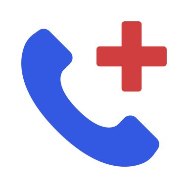 Tıbbi Telefon Çağrısı ikon vektör çizimi 