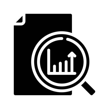 Belge simgesi, vektör illüstrasyonunu analiz et  