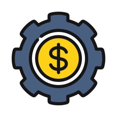 Para Yönetimi web simgesi vektör illüstrasyonu