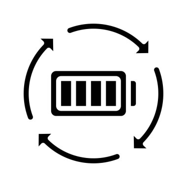 Battery icon, vector illustration simple design