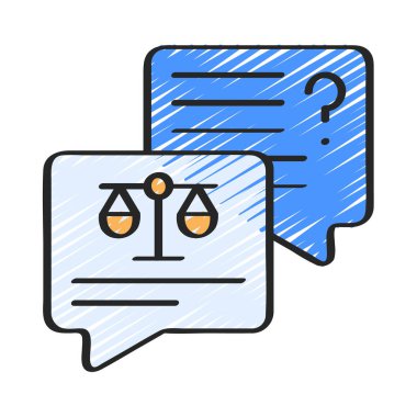 Hukuki Danışmanlık ikonu vektör illüstrasyon tasarımı