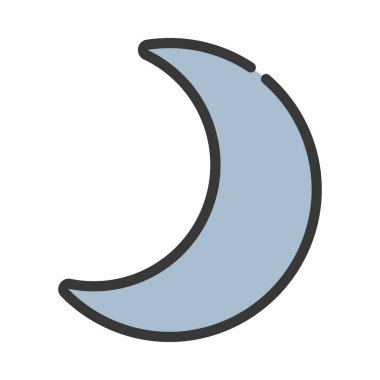 Crescent Moon web icon vector illustration