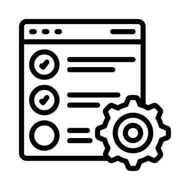 Görev Listesi web simgesi vektör illüstrasyonu