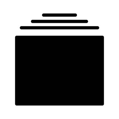 Geçmiş düz simgesi, vektör illüstrasyonu 