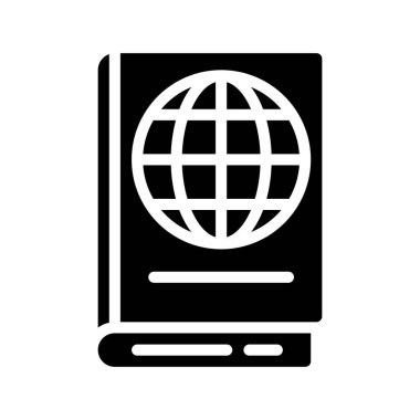 Atlas düz simgesi, vektör illüstrasyonu 