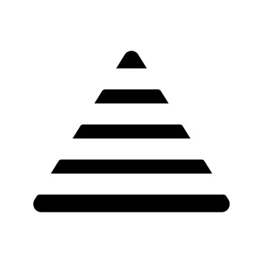 Piramit Grafik ağ ikonu vektör çizimi