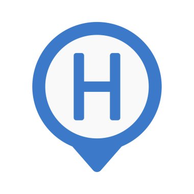 Hotel Sign düz simgesi, vektör çizim 