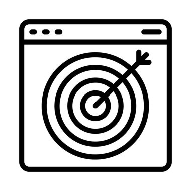 hedef simge vektör illüstrasyonu