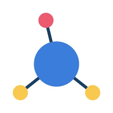 Bilim Atomları Sembol düz ikon vektör çizimi