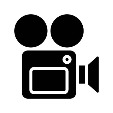 Sinema kamerası ikonu vektör illüstrasyon tasarımı 