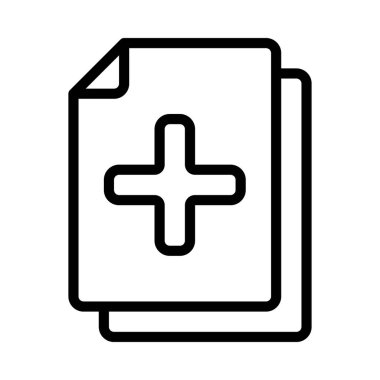 Belge simgesi, vektör illüstrasyonu ekle  