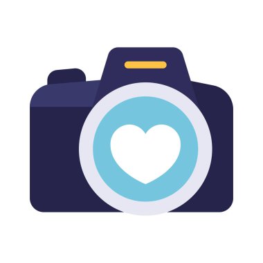 Düğün fotoğrafçısı ikon vektör illüstrasyonu